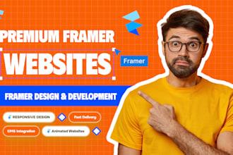 design and develop modern framer website with animations