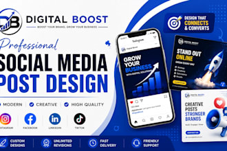 design professional social media post for your business