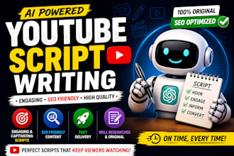 write ai content and youtube scripts in english