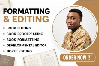 do book formatting, line editing, proofreading and paperback formatting