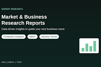 conduct market and business research reports