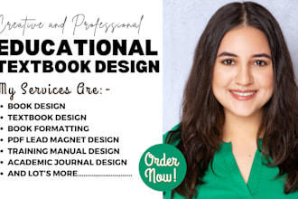 design and format educational textbook workbook user guide curriculum plan