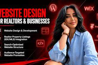 design a realtor or business website with SEO in framer wordpress sqaurespace