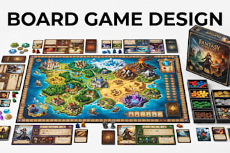 design custom board game card game tabletop tcg cards and board game art