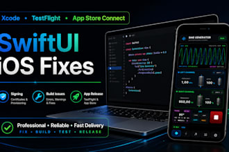 fix xcode testflight app store connect or swiftui issues