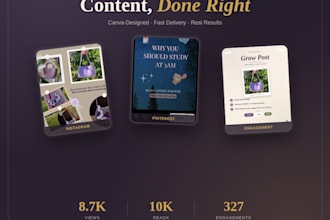 design instagram posts and pinterest pins in canva