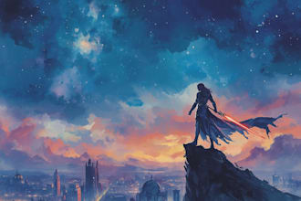 a professional sci fi fantasy cover for your book