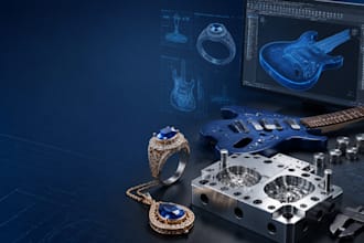 create professional 3d cad jewelry, guitar and mold designs