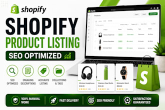 shopify product listing with SEO