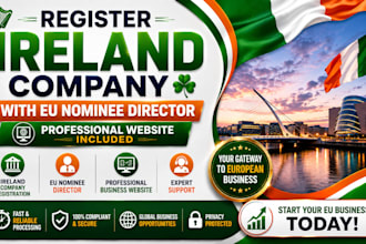 register ireland company with eu nominee director, website and business setup