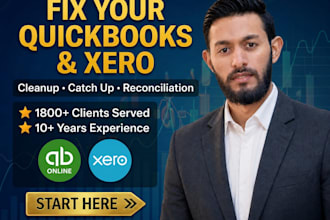 do bookkeeping using quickbooks online, xero and excel