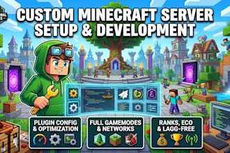 setup and create a custom professional minecraft server
