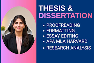 proofread, edit, and format your academic thesis and dissertation