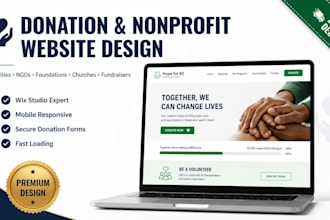 do donation website, non profit website, charity website, ngo website on wix