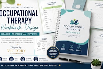 design professional workbook planner, ebook design