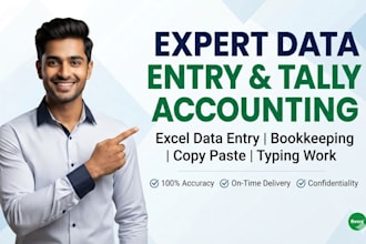 do expert excel data entry, bookkeeping, accounting, and virtual assistant tasks