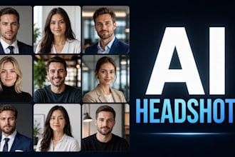 create professional ai headshots for linkedin, business and CV photos