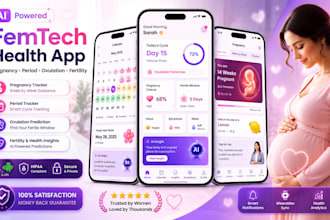 develop ai pregnancy test app, period tracker app, ovulation tracker health apps