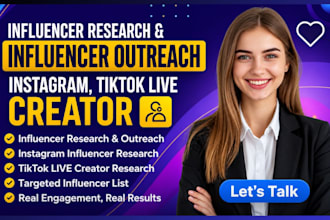 influencer research influencer outreach instagram influencer tiktok live creator