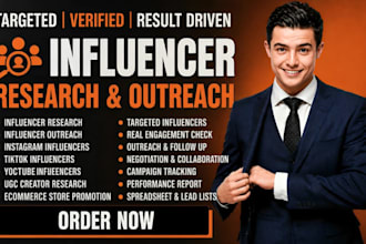 outreach influencers research and promote beauty ecommerce store with influencer