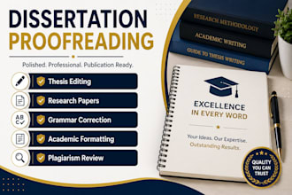 proofread and edit dissertation thesis and research papers
