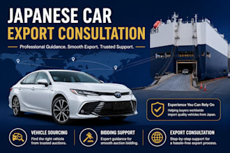 provide export consultation of used cars from japan