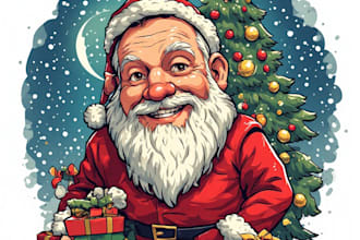 draw christmas cartoon caricature