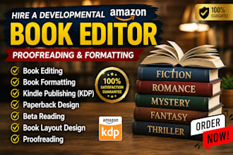 be fiction book editor, proofread novel, ebook, kdp book editing for publishing
