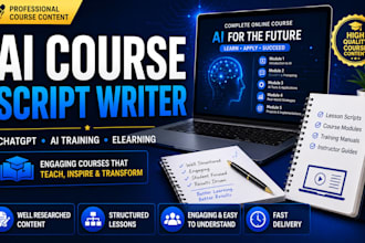 write ai online course chatgpt course training manual and lesson script