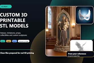 create detailed 3d printable stl models for 3d printing