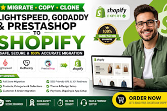 migrate lightspeed godaddy prestashop website to shopify