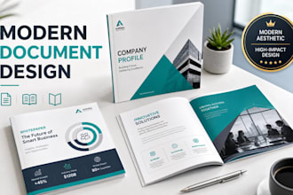 design modern whitepaper, company profile, brochure and professional booklet