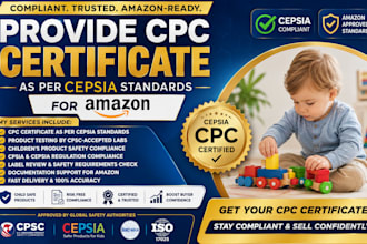 provide CPC certificate, cpsia compliance and amazon compliance documents