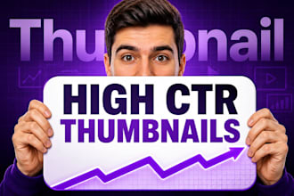 design high CTR youtube thumbnails