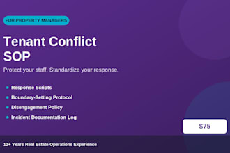 write a tenant conflict standard operating procedure