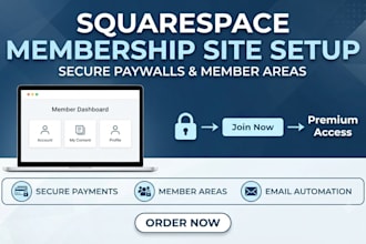 build and configure your professional squarespace membership site