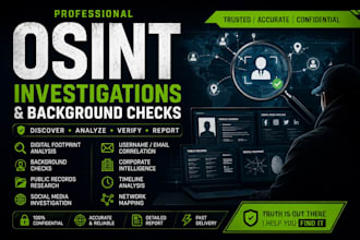 conduct osint investigations and background checks