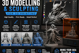 create custom stl files and 3d models for 3d printing