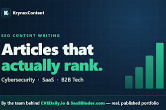 write an SEO blog article on cybersecurity, saas or b2b tech