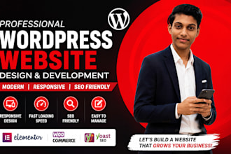 a modern wordpress website with elementor