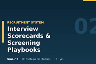 build your recruitment process with interview scorecards and screening playbooks