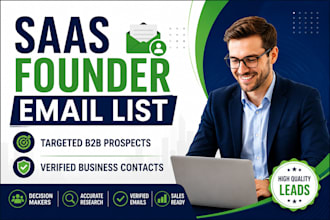 build saas founder email list and b2b prospect list