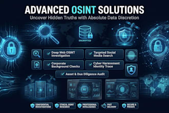 perform deep web osint investigation and background check
