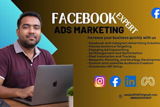 manage facebook ads advertising marketing campaign, meta ads