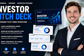 design investor pitch deck, power point, sales ppt