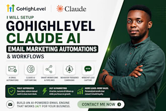 setup gohighlevel claude ai email marketing automations and workflows