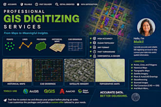 do map digitizing using qgis , arcgis pro