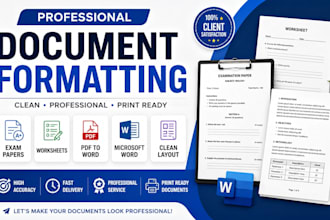 professionally format worksheets exam papers and documents