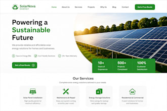 build a professional green energy and solar company website