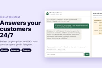 build an ai chat assistant for your website, instagram or telegram